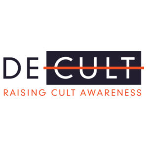 DECULT "Raising Cult Awareness" White T-Shirt Design